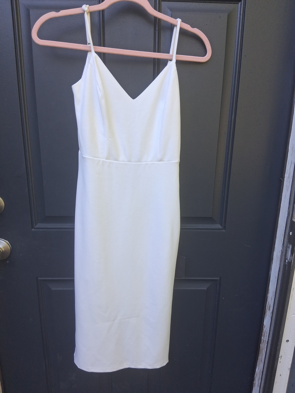 Classic White Slip Midi Dress